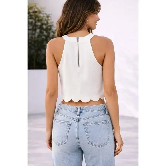 Monteau Classic Minimalist Tank Top Womens Size L Coastal Capsule Beach Lagen - Picture 2 of 2